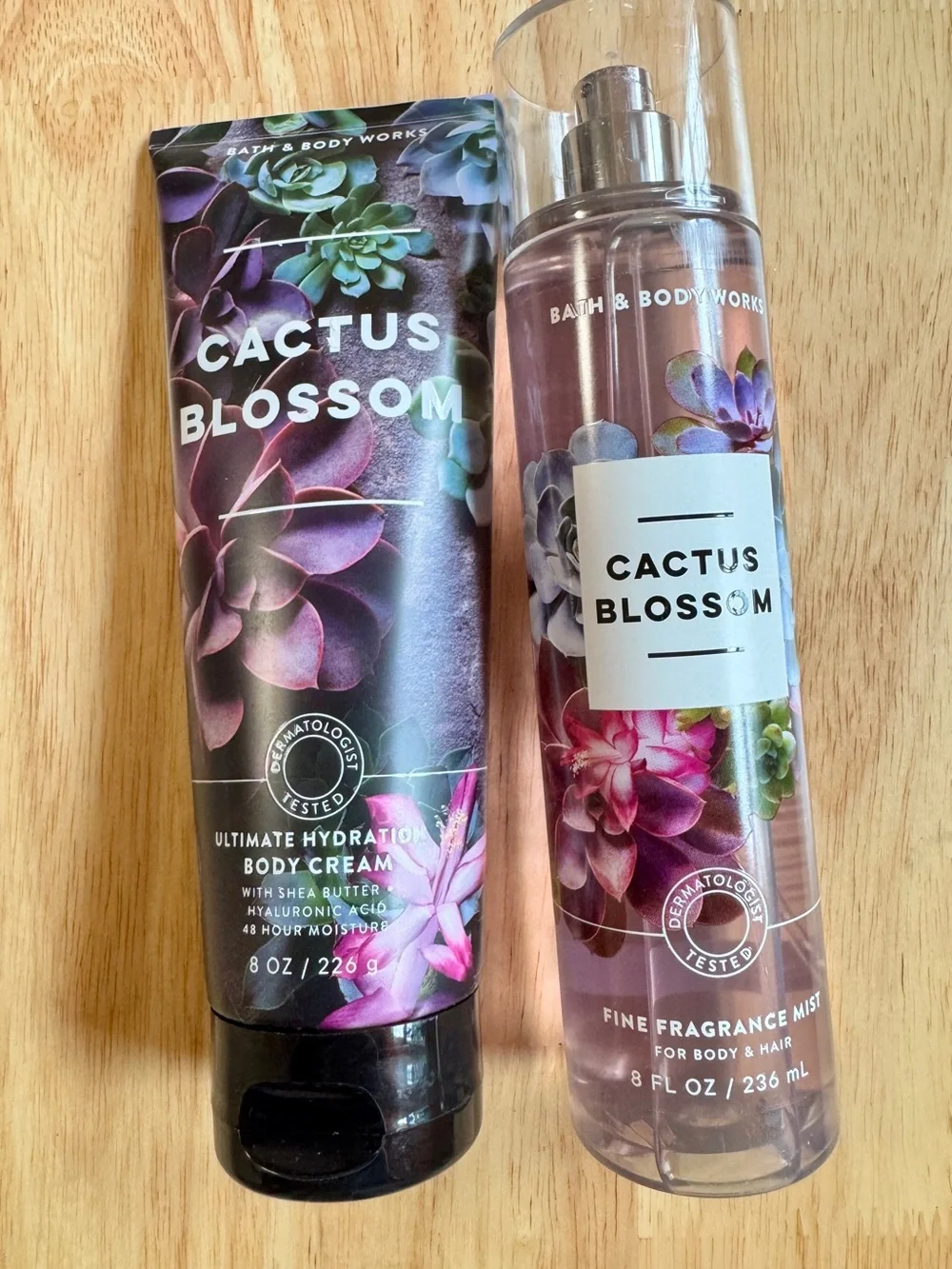 Bath & Body Works Cactus Blossom Body Cream & Fine Fragrance Mist - Pink/Purple
